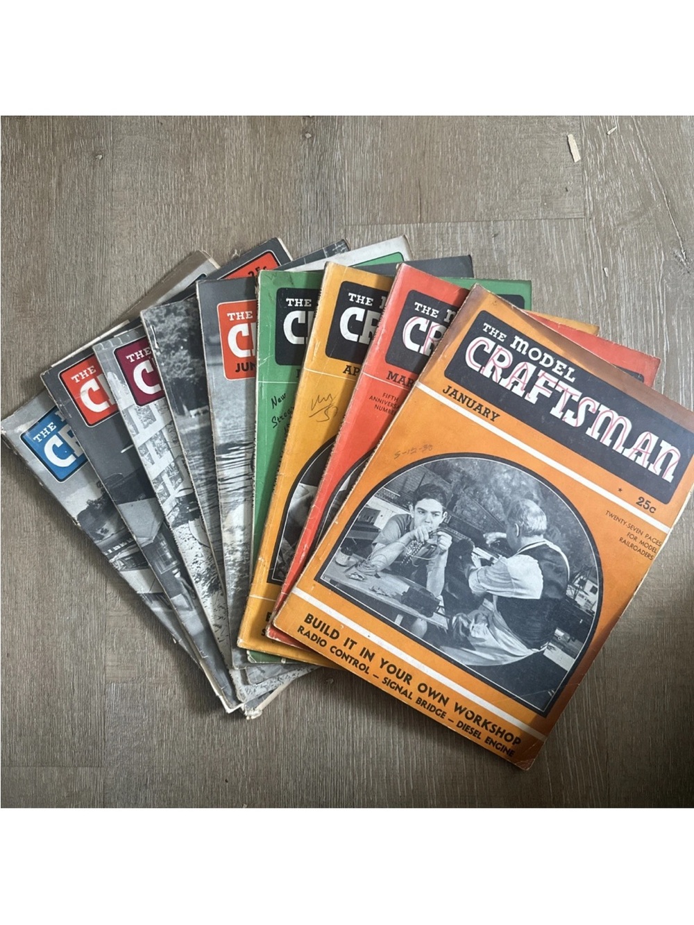 The Model Craftsman 1938 Lot Of 9 Months Magazines The Home Mechanics As Is RARE
